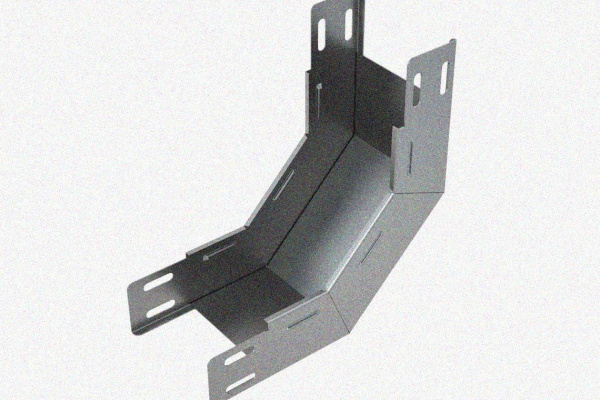 Лоток замковый глухой КСЗГ 300х85-90 УХЛ1 для поворота трассы вниз на 90, горячее цинкование, S1,5