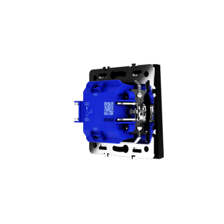 Выключатель с самовозвратом встраиваемый Voltum S70 одноклавишный 10А, (черный матовый)
