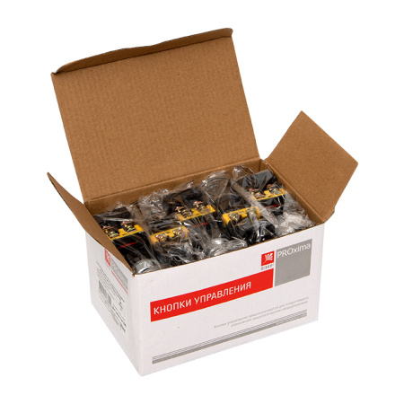 Кнопка AELA-22 белая с подсветкой NO+NC 220В Грибок PROxima EKF