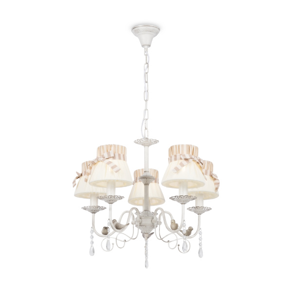 Люстра 5*E14 40Вт Белый с Золотом IP20 Fable FR5122PL-05WG Freya