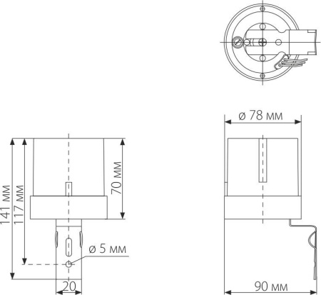 Датчик освещенности 1200W белый IP44 (a030063) Elektrostandard Датчик освещенности 1200W белый IP44 (a030063) Elektrostandard