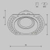 Встраиваемый светильник 1*GU10 50Вт Белый IP20 Downlight DL042-01-RD-W Technical Maytoni