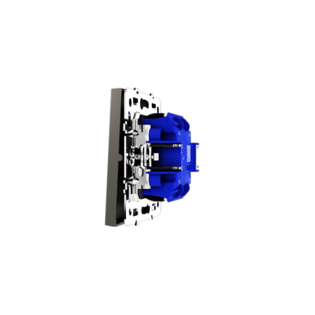 Выключатель с самовозвратом встраиваемый Voltum S70 двухклавишный 10А, (кашемир)