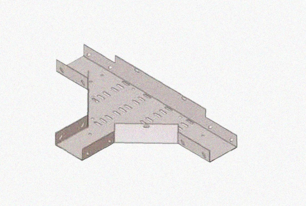 Лоток тройниковый замковый перфорированный ОТЗ 400х65 УХЛ1, горячее цинкование S1,5