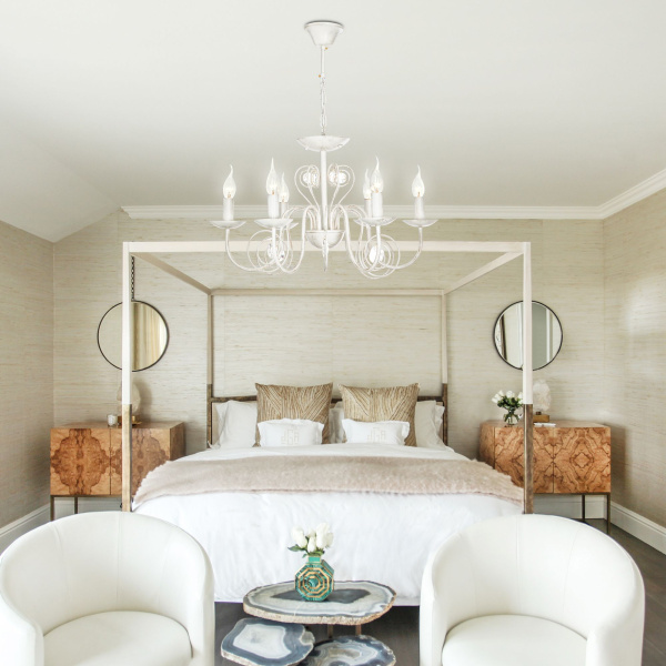 Люстра с двойным креплением 6*E14 60Вт белый с золотом IP20 Tomas (60018/6 белый с золотом) Eurosvet