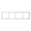 Рамка пластиковая Voltum S70 на 4 поста, (белый матовый)