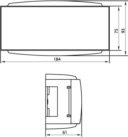 Модульная коробка для электроустановочных изделий "Brava", 6 модулей DKC