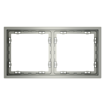 Рамка пластиковая Voltum S70 на 2 поста, (сталь)