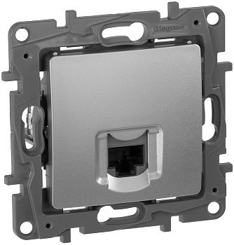 Etika Механизм розетки без лицевой панели СУ комп. RJ45 1 мод кат. 5 UTP . алюминий IP20 Legrand Etika Механизм розетки без лицевой панели СУ комп. RJ45 1 мод кат. 5 UTP . алюминий IP20 Legrand