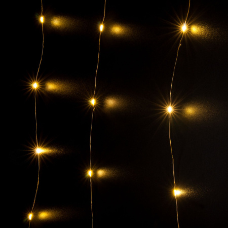 Гирлянда занавес "Роса" теплый белый 2*3м IP20 (200-004 теплый белый) Eurosvet