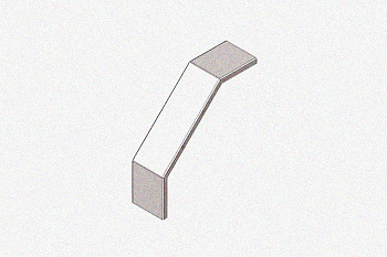 Крышка лотка замкового КЛСЗ 300х65-90 УХЛ1 для поворота трассы вниз на 90, горячее цинкование, S1,5