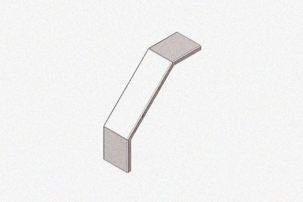 Крышка лотка замкового КЛСЗ 300х65-90 УХЛ1 для поворота трассы вниз на 90, горячее цинкование, S1,5