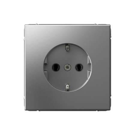 ARTGALLERY РОЗЕТКА с заземлением, 16А, механизм, СТАЛЬ Systeme Electric