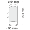 Бра 10Вт 3000K Черный IP20 KILT C027WL-L10B Technical