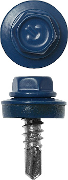 Саморезы СКМ кровельные, RAL 5005 синий насыщенный, 25 x 5,5 мм, 420 шт, для металлических конструкций, Профессионал ЗУБР