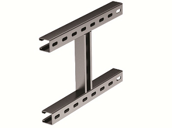H-образное крепление к вертикальной двутавровой балке, 400 мм, INOX 304 DKC