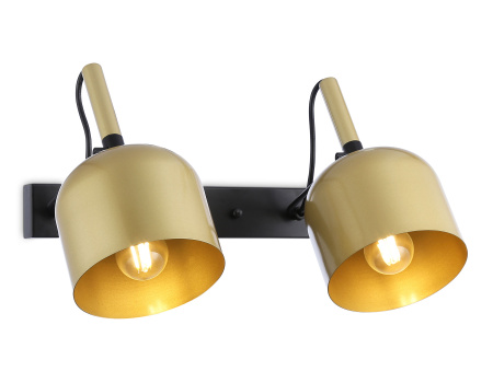Настенно-потолочный спот TR97106/2 GD/BK золото/черный E27*2 max 40W D130*223*273 Ambrella Light