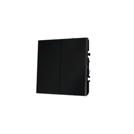 Выключатель встраиваемый Voltum S70 двухклавишный 10А, (графит)