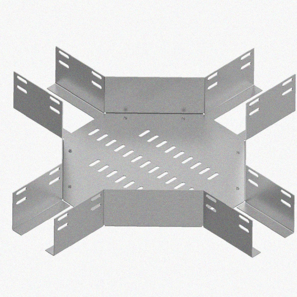 Лоток крестообразный перфорированный КМ 300х100 УТ1,5, горячее цинкование S1,5
