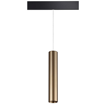 Трековый св-к для низков.шинопр.,провод 0,8м IP20 LED 4000K 20W 48V бронза светл/черн FLUM NOVOTECH