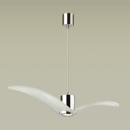 Подвес GU10 1*5W BIRDS белый/хром/стекло C ODEON LIGHT