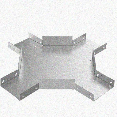 Лоток крестообразный замковый глухой КМЗГ 300х50 УТ1,5, горячее цинкование, S0,8