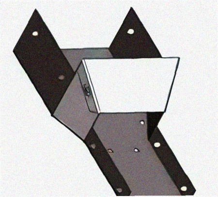 Лоток переходной замковый ЛПЗ 400х100 - НЛ40 УТ1,5 горячее цинкование, S1,5