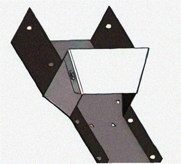 Лоток переходной замковый ЛПЗ 400х100 - НЛ40 УТ1,5 горячее цинкование, S1,5