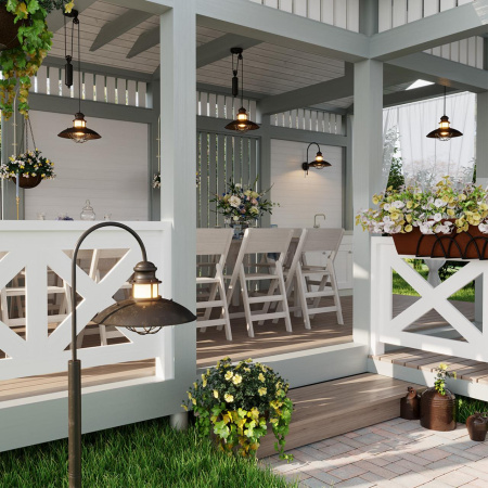 Подвес IP23 E27 1*60W DANTE коричневый/прозрачный ODEON LIGHT