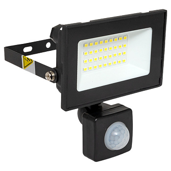 Прожектор светодиодный СДО-3003 с инфракрасным датчиком движения 30Вт 6500К IP54 EKF Прожектор светодиодный СДО-3003 с инфракрасным датчиком движения 30Вт 6500К IP54 EKF