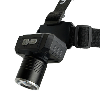 Фонарь налобный c аккумулятором 20W 2500mAh IP44 USB type-C, Алюминий, TH2314 Feron