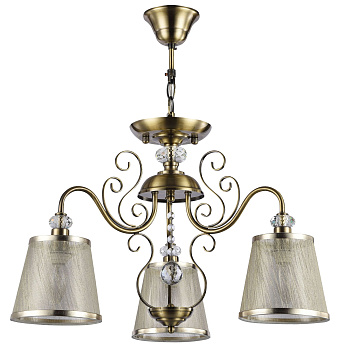 Потолочный светильник 3*E14 40Вт Бронза Антик IP20 Driana FR2405-PL-03-BZ Freya
