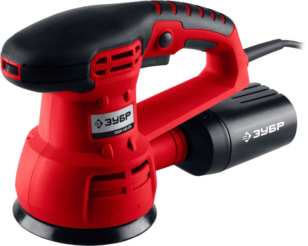 Машина орбитально-шлифовальная, ЗОШМ-450-125, 125 мм, Velcro, 5000-13000 об/мин, эксцентр. ход, 450 Вт ЗУБР