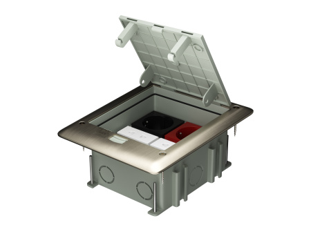 Donel Лючок в пол 6 мод. (2 мод. 45х45 мм. + 2 мод. 22.5х45 мм.), металл, IP66, (с уст. набором)