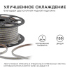 O17-09 Светодиодная лента 220В, 7Вт/м, smd2835, 120д/м, IP65, 600лм/м, размер 13х7мм, 50м, х/б, 6500К APEYRON