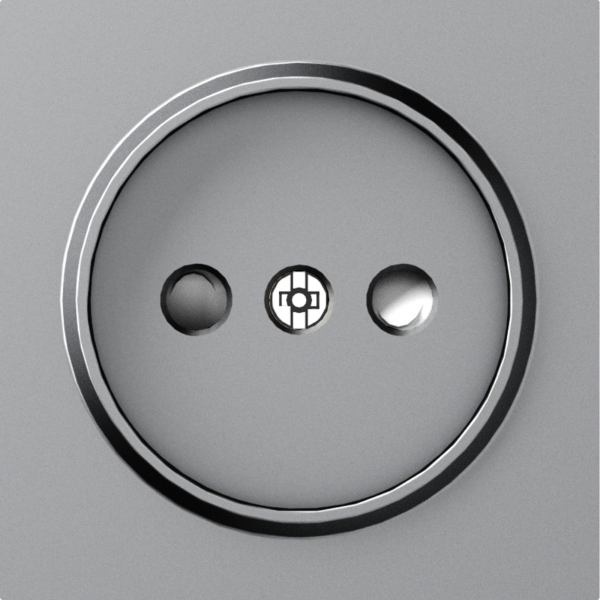 Donel A07 матовый серый накладка для розетки без заземления, со шторками 16A 250 В~,серия DB