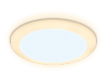 Встраиваемый светодиодный светильник с подсветкой и регулируемым крепежом DCR305 18W+6W 6400K/3000K 85-265V D170*35 (A95-155) Ambrella Light