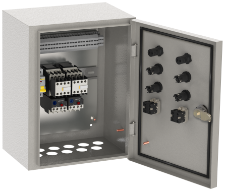 Ящик упр. РУСМ5135-3174 нереверс. 2 фидера с перекл. 12 А IP54 IEK