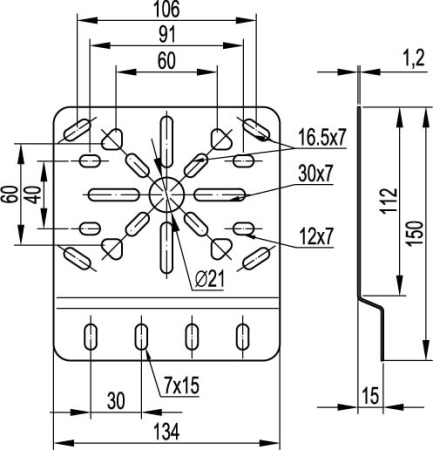 Пластина монтажная вертикальная DKC