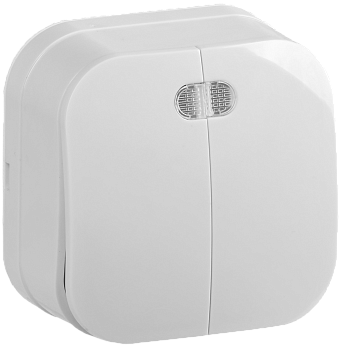 Выключатель 2-клавишный ОУ с индикацией ВС20-2-1-ХБ 10А GLORY белый IEK