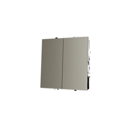 Выключатель встраиваемый Voltum S70 двухклавишный 10А, (шелк)