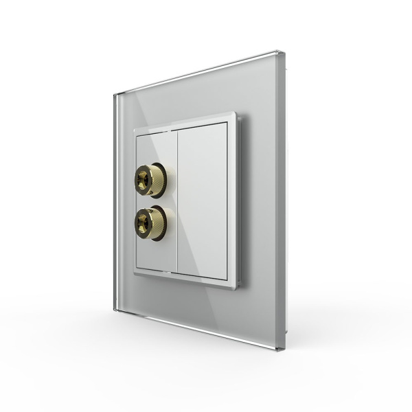 Розетка акустическая SOUND Серая Livolo Розетка акустическая SOUND Серая Livolo