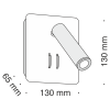 Бра 9Вт 3000K Белый IP20 Ios 176 C175-WL-01-6W-W Technical