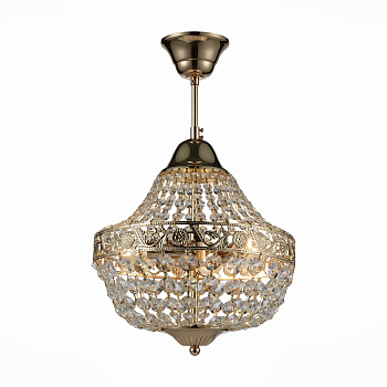 Люстра подвесная Французское золото/Прозрачный E14 3*40Вт SL669.203.03 ST LUCE
