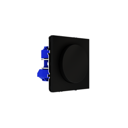 Светорегулятор встраиваемый Voltum S70 поворотно-нажимной 600 Вт, (черный матовый)