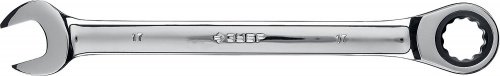 Комбинированный гаечный ключ трещоточный 17 мм, ЗУБР фото 2