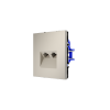 Розетка компьютерная встраиваемая Voltum S70 двойная RJ45+RJ45 КАТ.6, (кашемир)