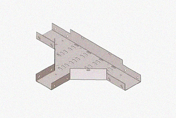 Лоток тройниковый замковый перфорированный ОТЗ 600х65 УХЛ1, горячее цинкование, S1,5