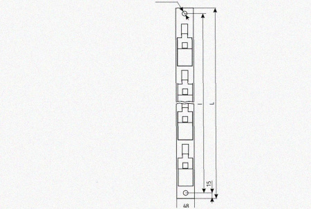 Стойка кронштейна рожкового прямолинейного К1350.001А-05 горячее цинкование, L2170, S3,0