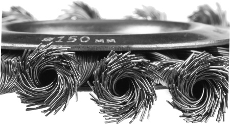 Профессионал. Щетка дисковая для УШМ, плетеные пучки стальной проволоки 0,5мм, 150х22мм ЗУБР